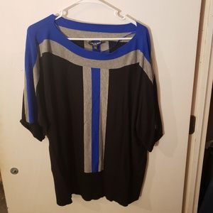 Loose striped tunic sweater